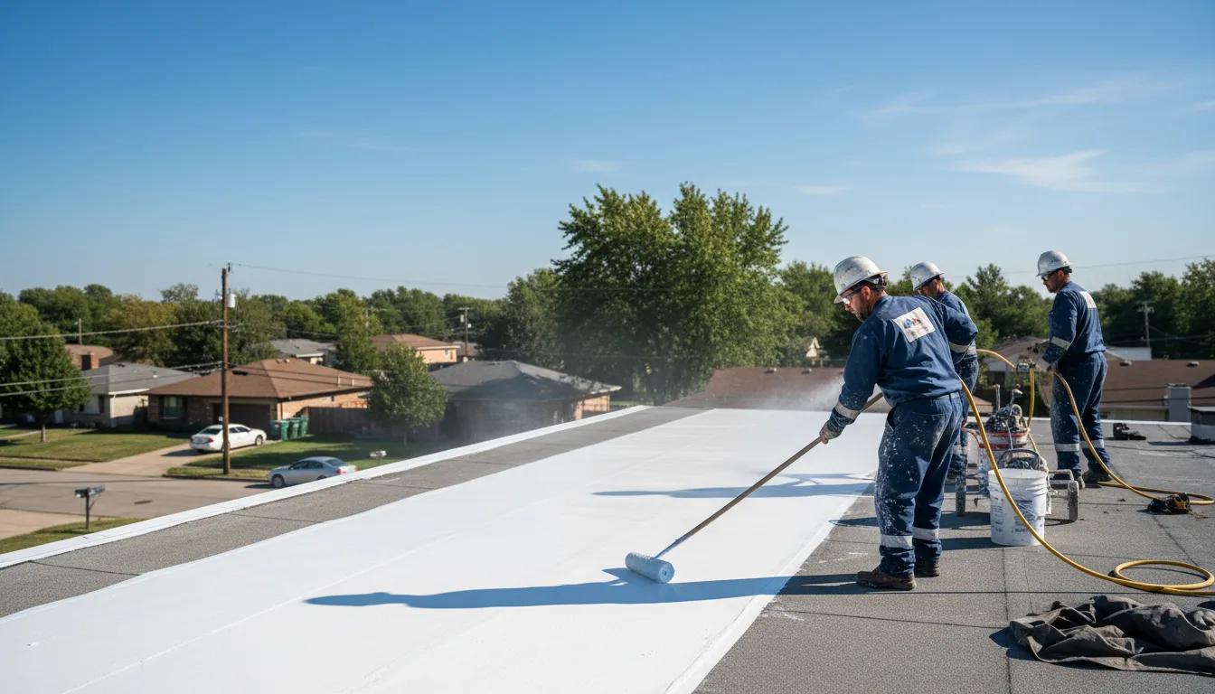 Commercial roof coating in Romulus, NY near me